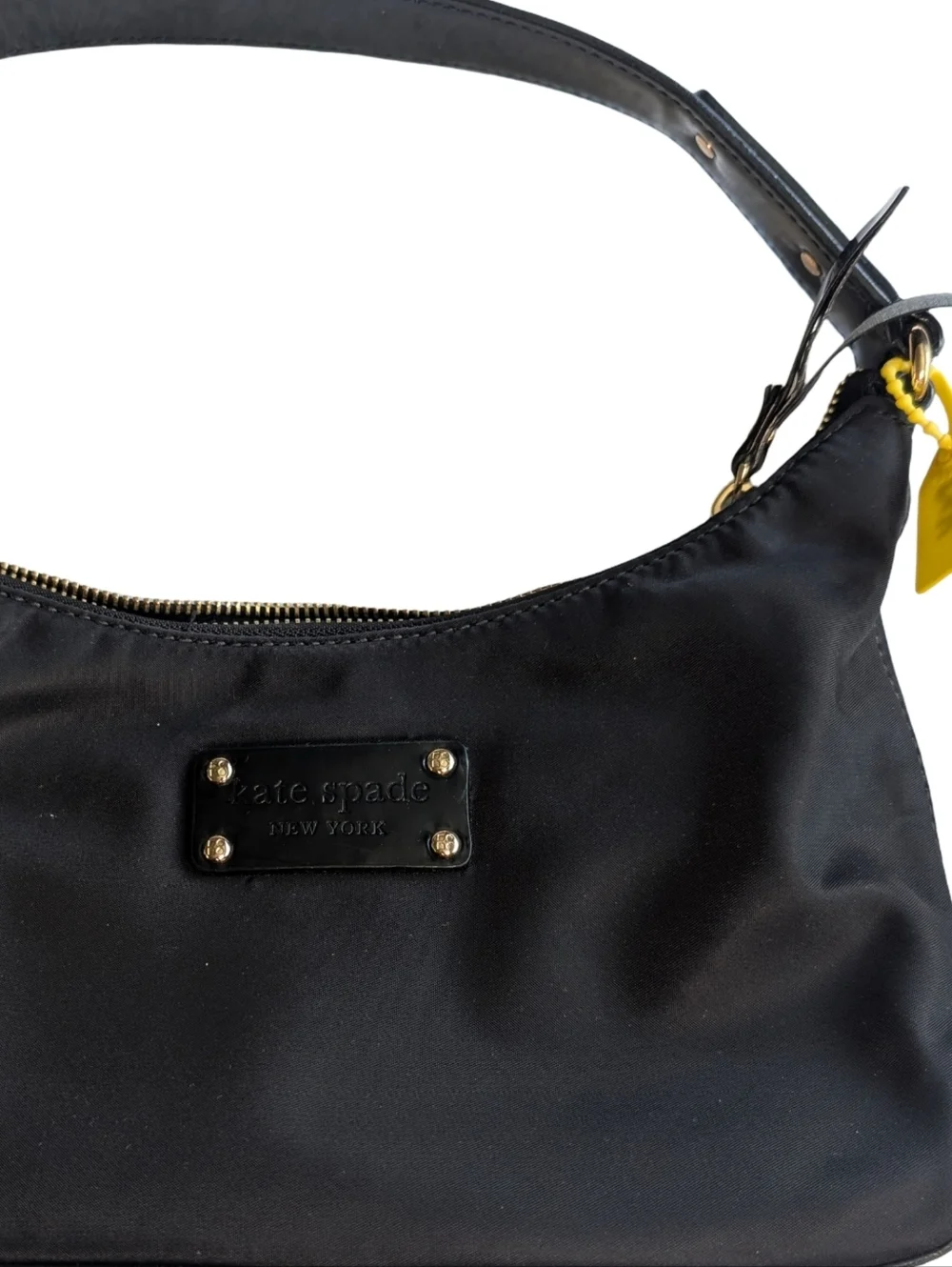 Kate Spade New York Black Nylon Shoulder Hobo Bag Authenticated